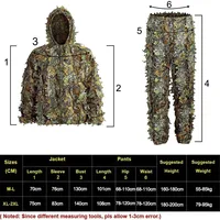Ghillie Suit Men Women Kids 3D Leafy Bionic Camouflage Hunting Clothing CS Shooting Suit Tactical  Combat Clothes Set - Image 2