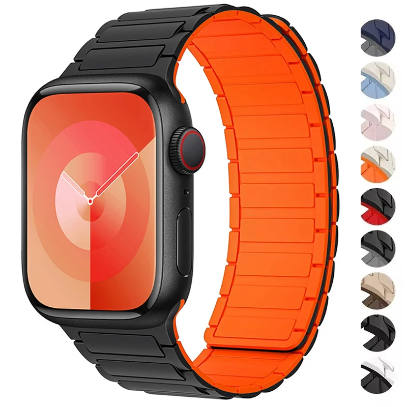 Silicone Magnetic Bracelet for Apple Watch - Universal Fit Strap