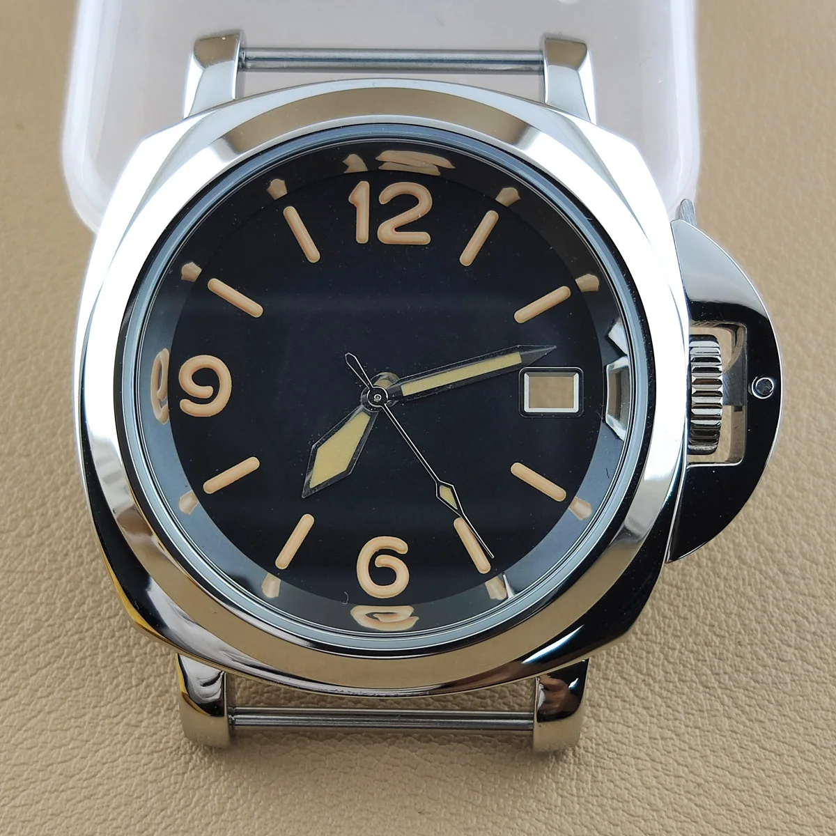 40mm nh35 Men's Watch case 316L Stainless Steel Sapphire Crystal nh35 Case nh36 movenent Transparent back cover