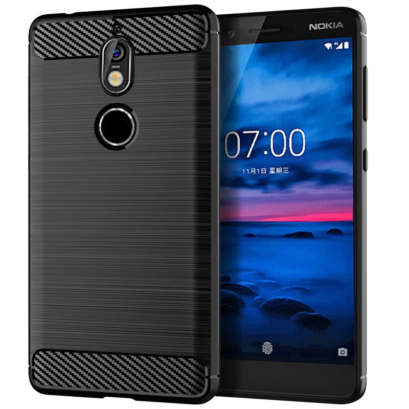 

Luxury Soft Carbon Case For Nokia 7 Shockproof Bumper Silicone Case For Nokia7 Soft Phone Back Cover