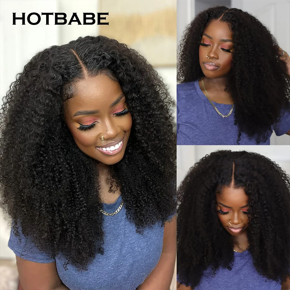 350 Density Kinky Curly 360 Full Lace Wig 13x6 HD Trasparent Lace Wig Preplucked Curly Front Human Hair Wigs For Women human hair wig