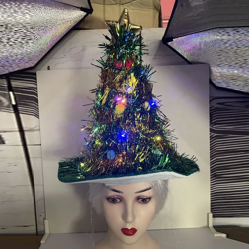 Glow Party Santa Hat for Adults and Kids' Christmas Dress-up Costume