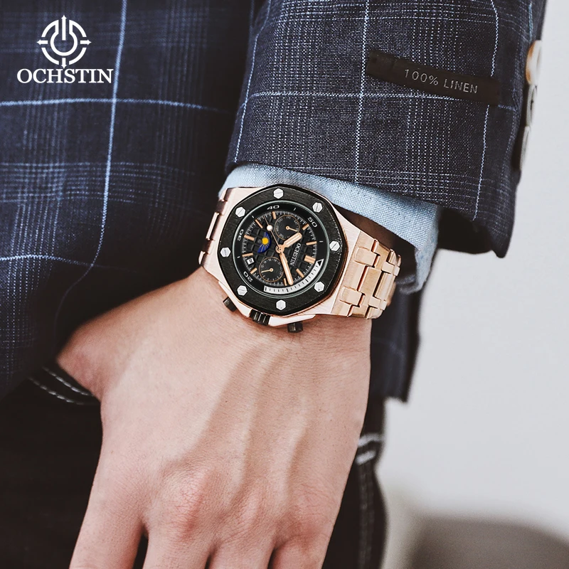 Ochstin Augustine's New 2024 Master Series Casual Simple Multi functional Mechanical Movement Men's Mechanical Watch