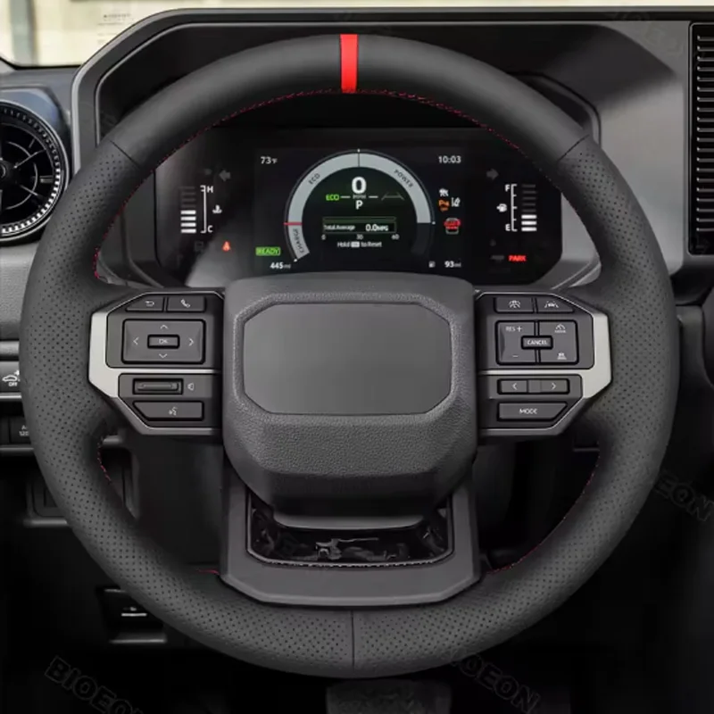 Premium Black Leather Braided Steering Wheel Cover - Full Coverage for Enhanced Interior Style