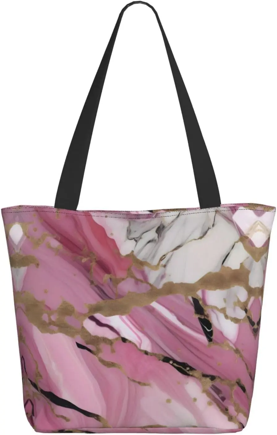 

Женская сумка-тоут с мраморным узором, розовая или белая сумка на молнии с сетчатым карманом