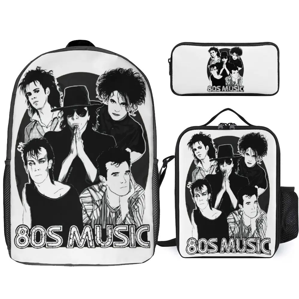 

The Cure Robert Smith 31 3 in 1 Set 17 Inch Backpack Lunch Bag Pen Bag Schools Cute Secure Toothpaste Comfortable