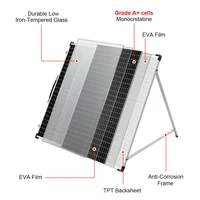 Panneau solaire pliable Dokio 100W/160W/200W, valise solaire portable 18V avec contrôleur 12V pour le camping, les camping-cars et les activités de plein air 2