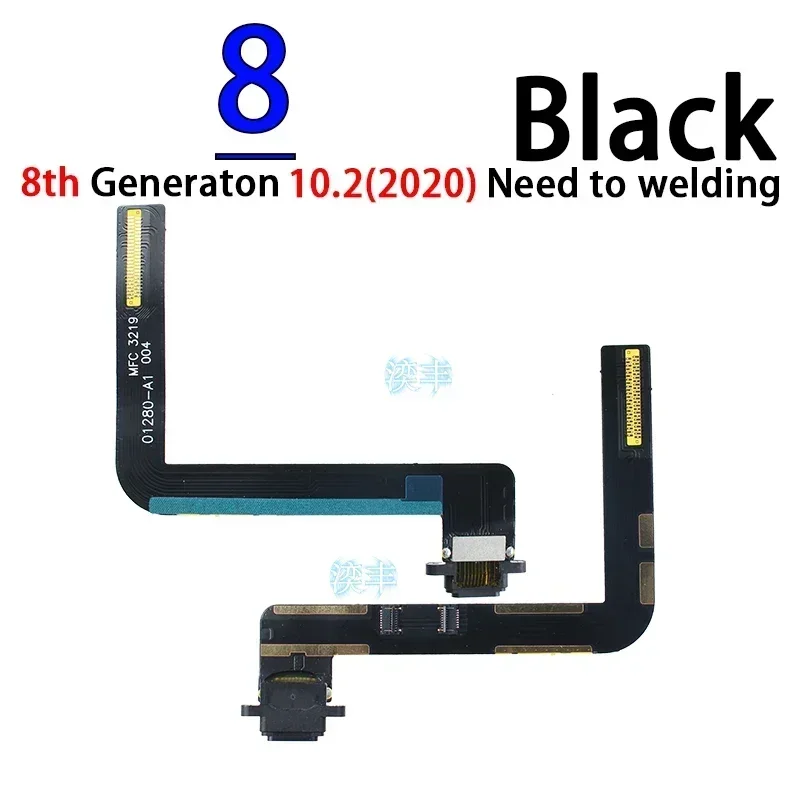 Usb Dock Connector Charging Port Connector Port Flex Cable for Ipad 4 5 6 7 8 9 10 6th 7th 8th 9th 10th Generation Gen 10.2 10.9