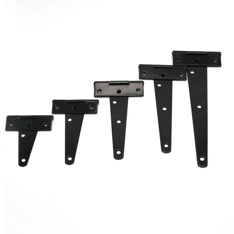 Black Paint T Shape Triangle Hinge Cabinet Shed Wooden Door Gate Hinges Hardware 1 Pcs stainless steel hinges,door hinges