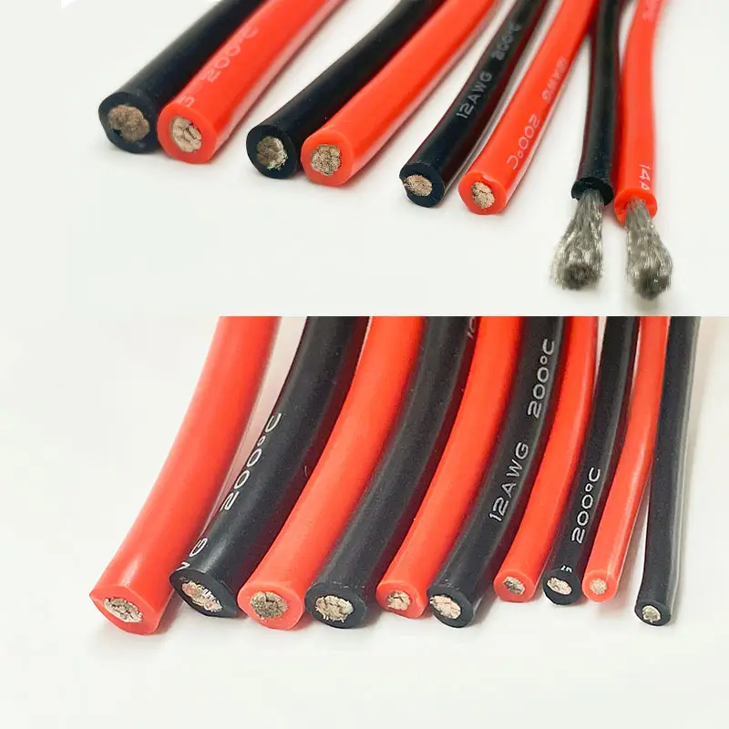 High Temperature Resistant Ultra Soft Silicon Wire 6 8 10 12 14 16 18 20 22 24 26 28AWG Red Black Cable - Image 2