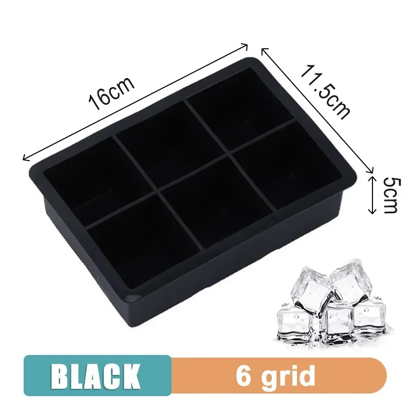 4/6/8/15 Grid Big Ice Tray Mold Giant Jumbo Large Food Grade Silicone Ice Cube Square Tray Mold DIY Maker Cube ice mold,ice cream molds