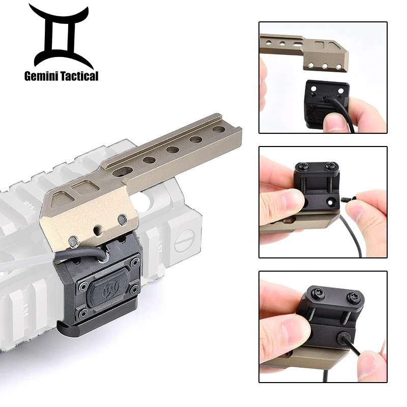 

Tactical Unit Remote Pressure Switch M600 M300 With Airsoft Offset Adaptive Light Mount For SF Weapon Light Picatinny Rail
