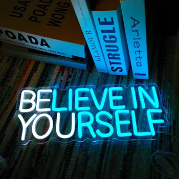 Believe in Yourself LED Neon Sign – Motivational Wall Decor