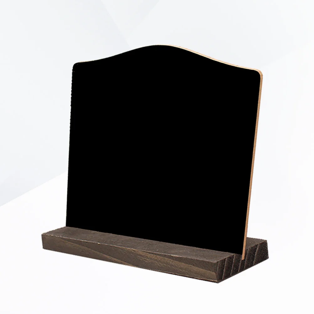 

Double-sided Mini Blackboard Wooden Message Board Decorative Chalkboard for Shop Bar Coffee House (Arched Board with Base)