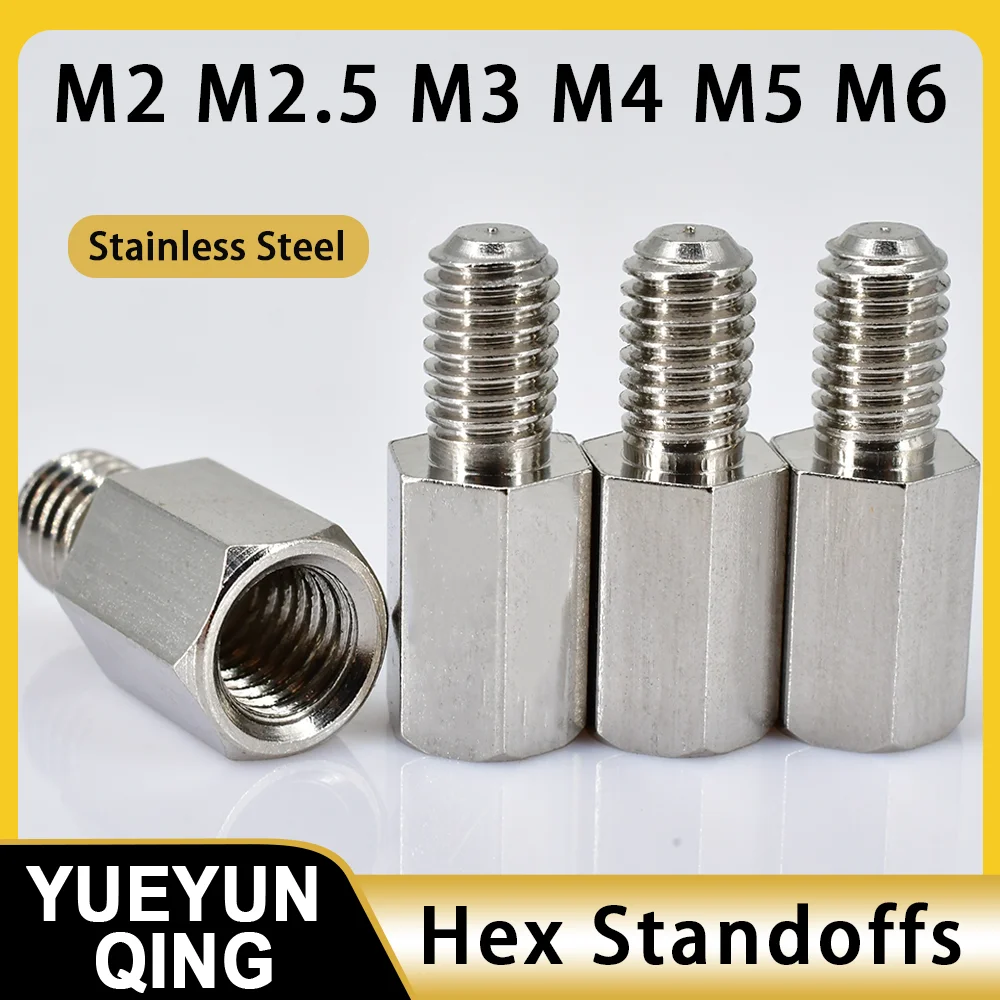 thumbnail image 1 of 2-10pcs Male To Female Hex Standoff Screw M2 M2.5 M3 M4 M5 M6 Motherboard Rack Stud PCB Support Spacer Hex Column Bolt Standoffs, 1 of 4
