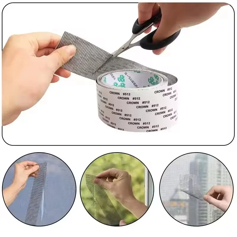 Window Screen Repair Tape 1roll Self Adhesive Anti-Insect Net Hole Reparing Patch Suitable Curtain Screen Net Repair