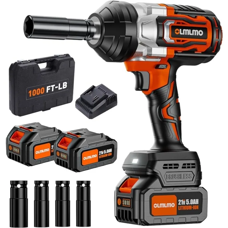 

Cordless Impact Wrench 1/2 Inch,Brushless Max 1000Ft-lbs High Torque Impact Gun