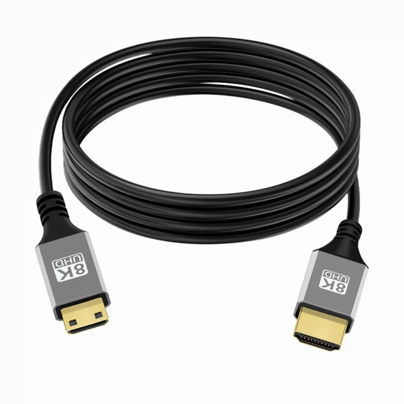 

Mini HDMI 2.1 Ultra Thin HDTV Cable 4K 8K Hyper Super Flexible Slim Cord Type-A to Type-C for Camera HDTV