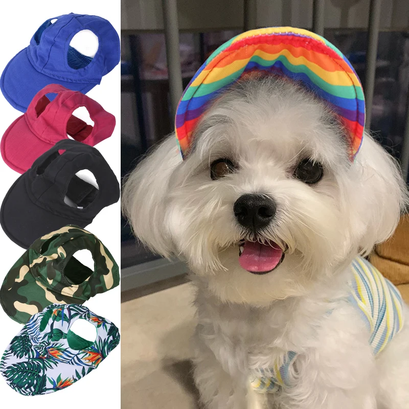 Pet Dog Caps Adjustable Summer Sunscreen Hat Dog Baseball Cap for Small Dogs  Outdoor Sports Hat with Ear Holes Dogs Cats Hats - AliExpress