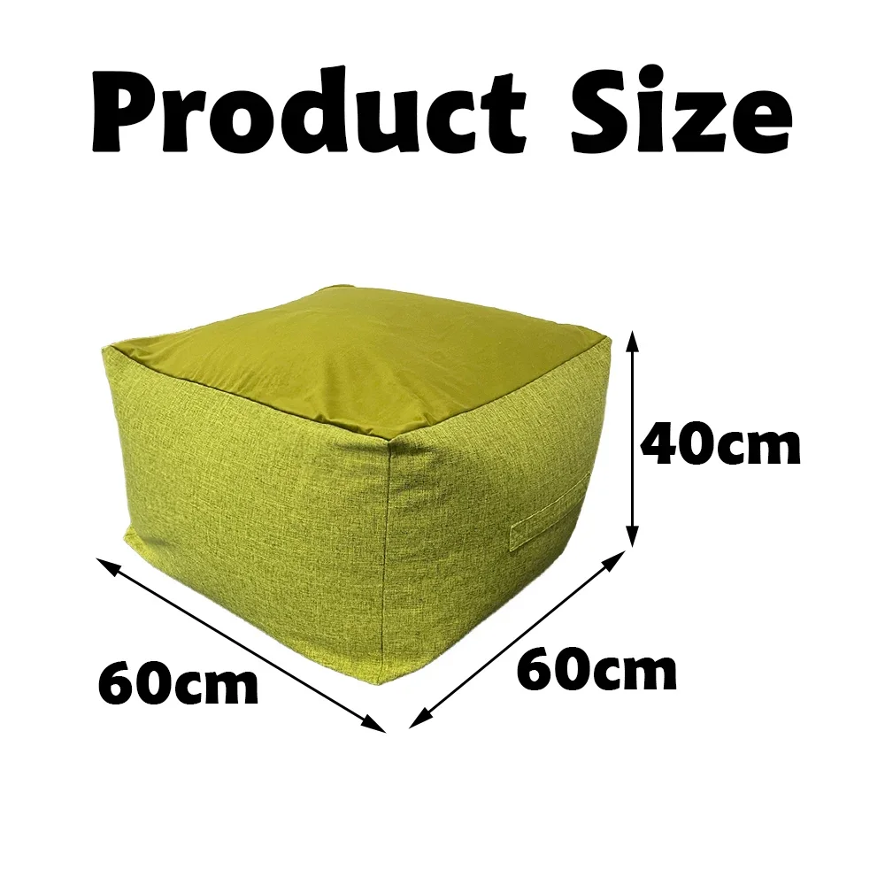 Velvet Bean Bag Set Versatile Shape-Shift Convertible Sofa Bed Living Room Hotel Asian Style Fabric Filling Outdoor
