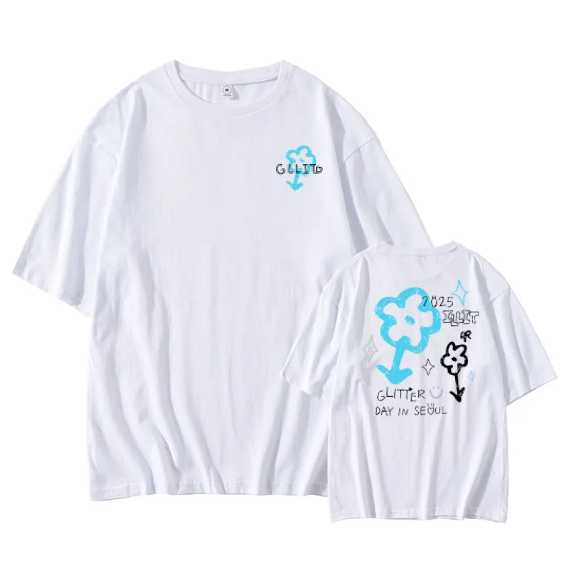 2025 ILLIT GLITTER DAY World Tour Oversized T Shirt Korean Fashion