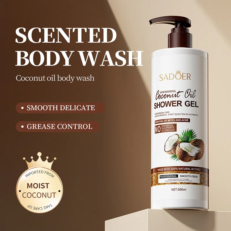 Coconut Shower Gel 500ml Amino Acid Moisturizing Fragrant Shower Milk Body Cleansers Whitening Body Wash Care