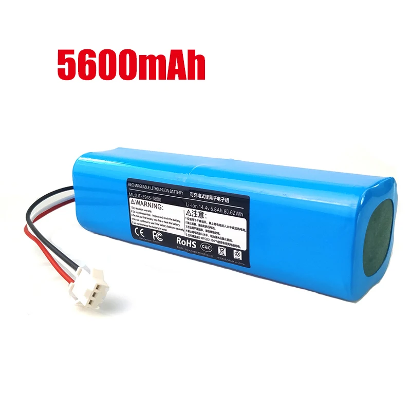 Bateria de Aspirador Robô Xiaomi Lydsto r1 g2 Viomi s9 Roidmi Eve Plus Novo 14.8v 6800mah H18650ch4s2p - Image 4