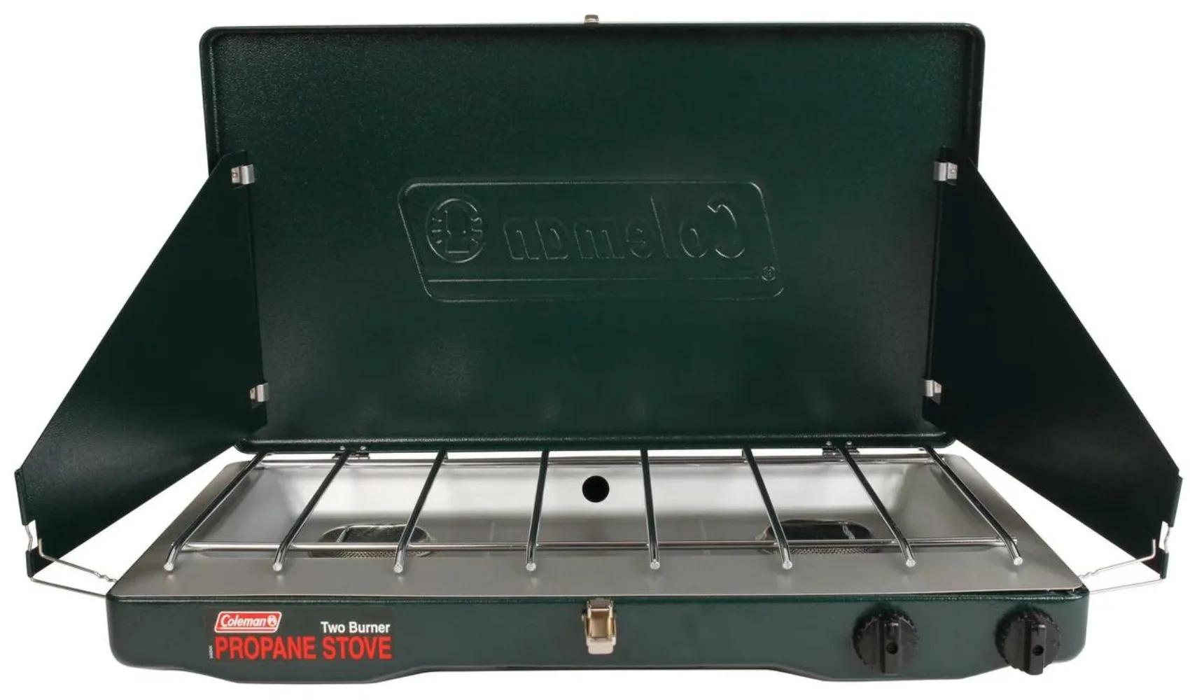 

Portable Matchlight 10,000 BTU 2-Burner Propane Stove Outdoor Camping Gear Easy Clean