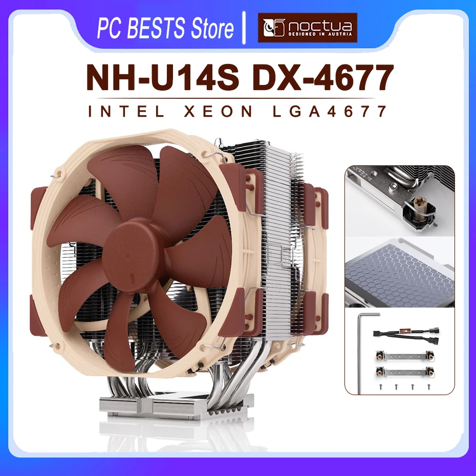 Noctua NH-U14S, NF-A15 140mm CPUクーラー Noctua NH-U14S, Premium CPU Cooler with NF-A15 140mm Fan
