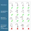 360° Rotating Kitchen Faucet Extender, Splash-Free Water Saving Nozzle, 22/24mm Universal Tap Adapter 6