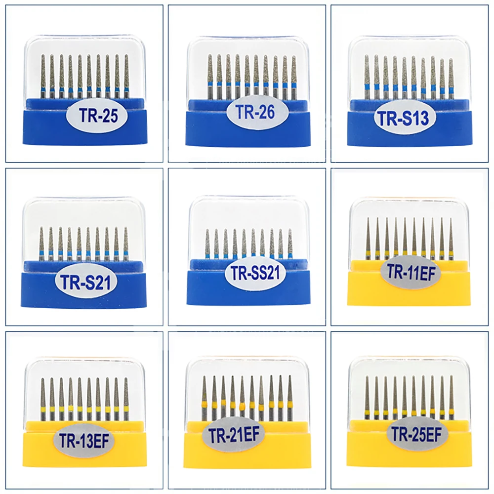 100 Stück/Karton Dental Diamond Bur FG Hoch geschwindigkeit bohrer tr Serie zum Zahn polieren 1,6mm Dental labor Polier werkzeuge – Detail 7