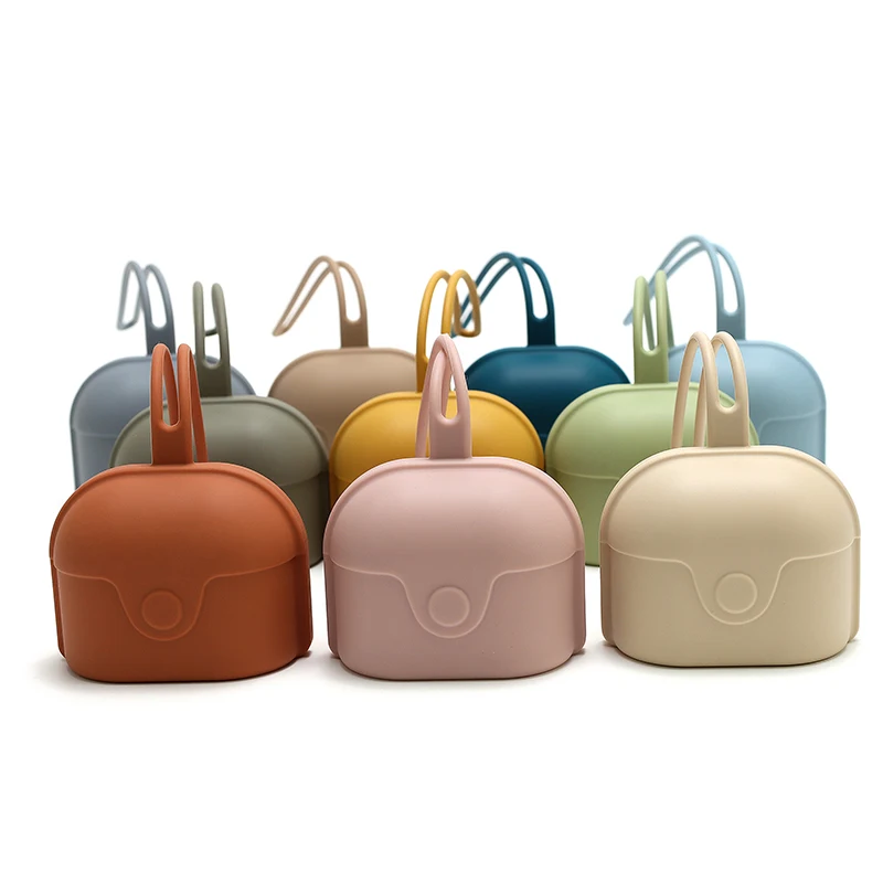 BPA Free Baby Pacifier Holder Soft Silicone Infant Soother Container Box Nipple Storage Box Teat Attachment Baby Accessories 3