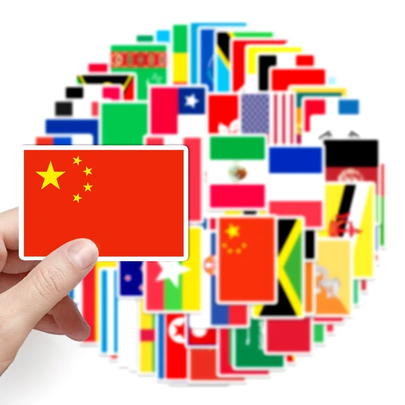 Graffiti Stickers 6-24PCS 8L Icam Europe National Oscam Flag Graffiti Stickers Kids DIY/ccam Classic Toys Motorcycle Car Travel Luggage PVC Decals