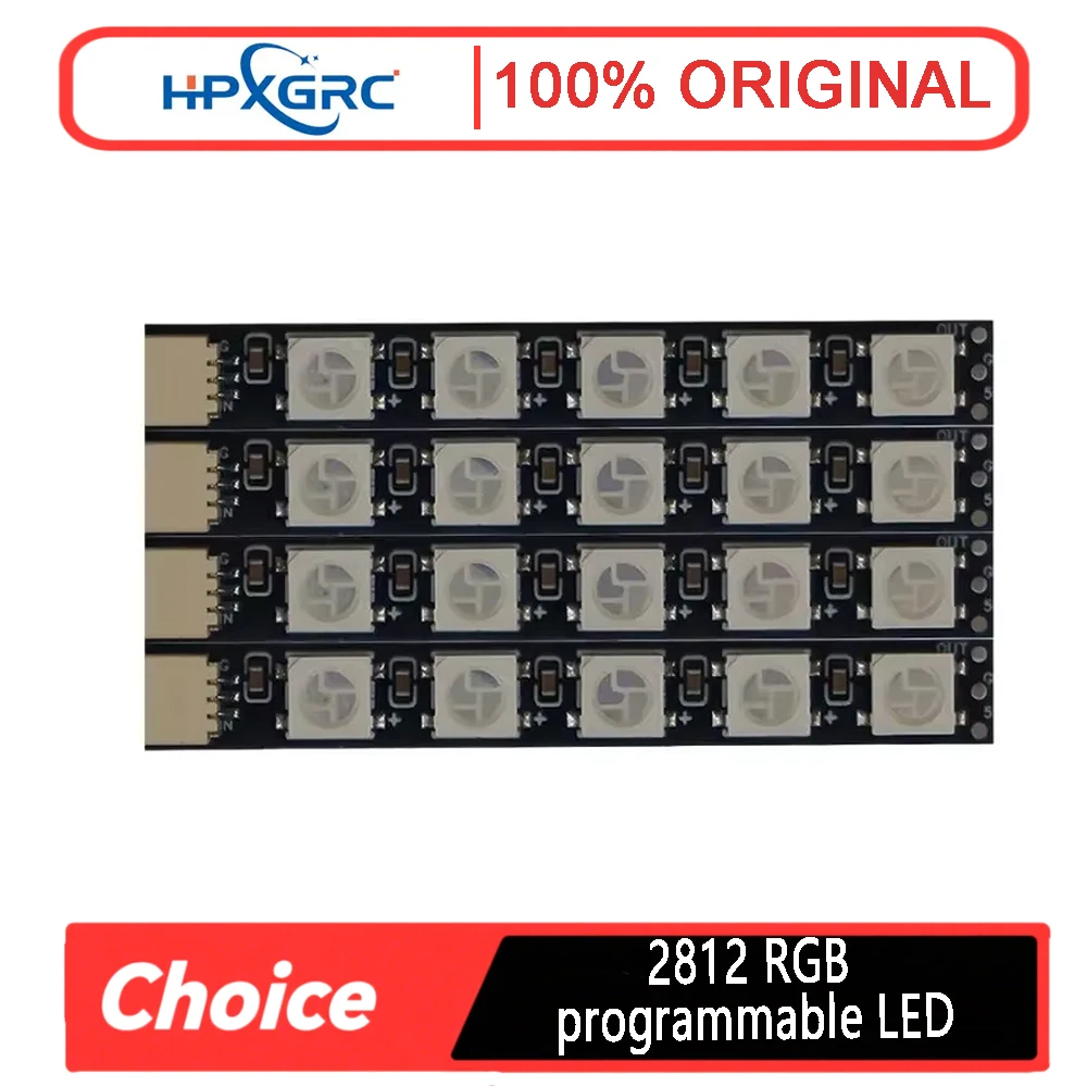 Bande LED RGB 2812 programmable pour drone - Lot de 4