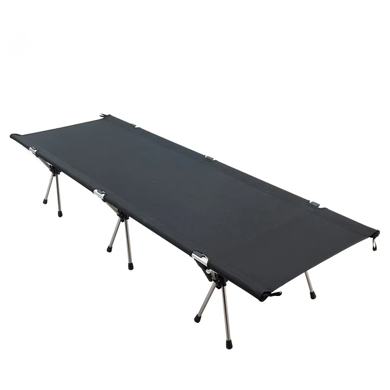 Cama plegable portátil para acampar y playa, cama individual de Metal para adultos, cama plegable de lujo para dormir al aire libre
