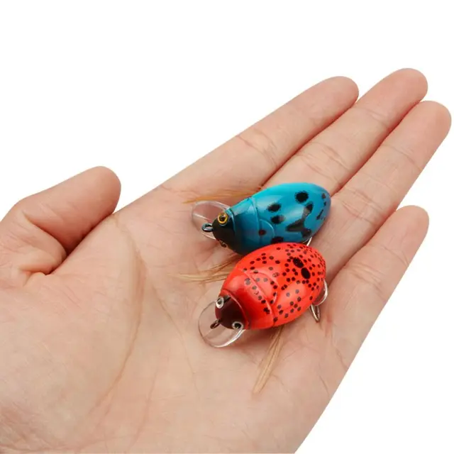 1PC Artificial Ladybug Fishing Bait Cicada Beetle Insect Wobblers Fishing  Lures Topwater For Bass Carp Fishing Tackle 3.8cm/4.1g - AliExpress