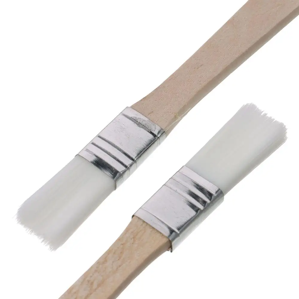 1/12Pcs Nylon Paint Brush Durable 0.5 inch Painting Tool Door Cabinets Furniture Fences Bent Head Wood Handle