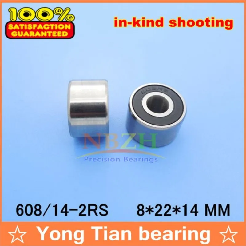 Cuscinetto Allargato Ad Alta Velocità 608/14 608W14 608-14-2Rs W608Rs Twister Strutturato Speciale 408Rs 8*22*14Mm (Sfera A Doppia Fila)
