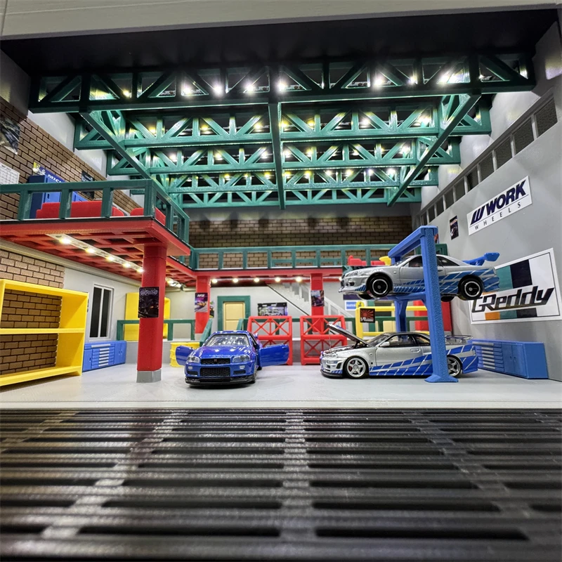 ☆ 1/64 Creative Garage X - Ⅰ 1/64 Car Garage Model Japanese Building Parking Lot Scene Display