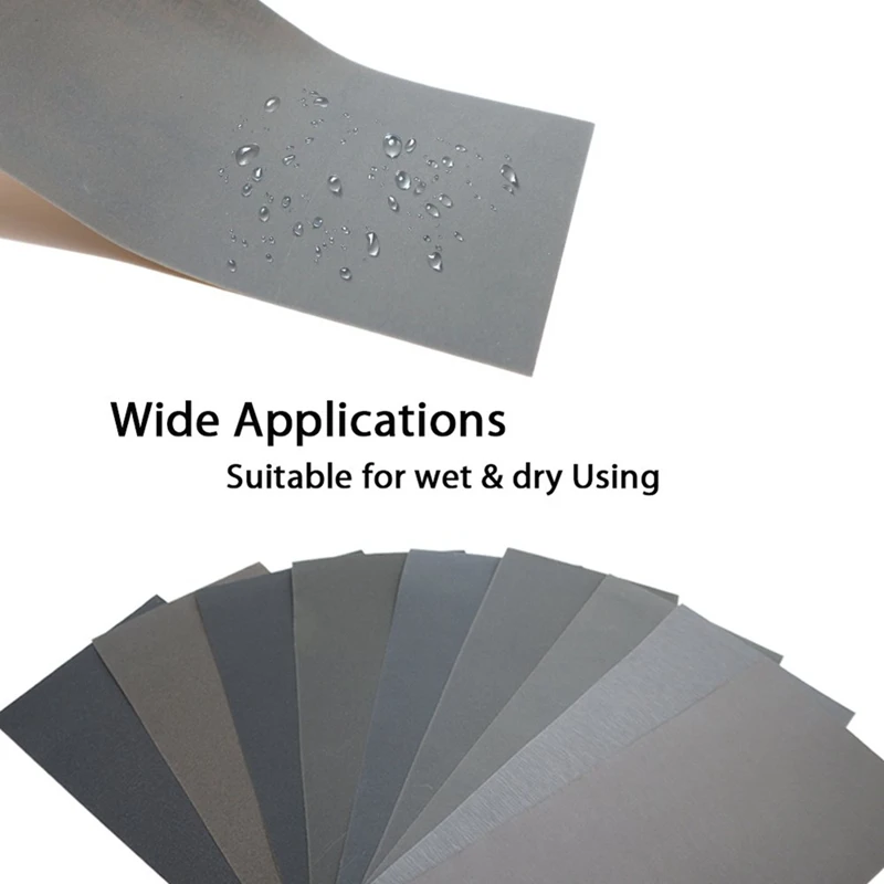 

120 To 2500Grit Sandpaper For Wood Furniture, Metal Sanding And Polishing, Dry Or Wet Sanding, 9 X3.6 Inch 120PCS