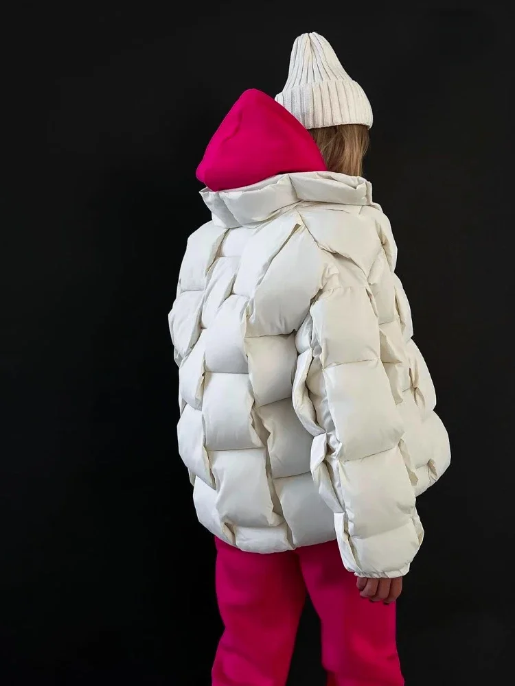 Winter Jackets for Women 2025 Thick Warm Loose Fashion Quilted Jacket Female Interchange High Street Green Baggy Puffer Coat