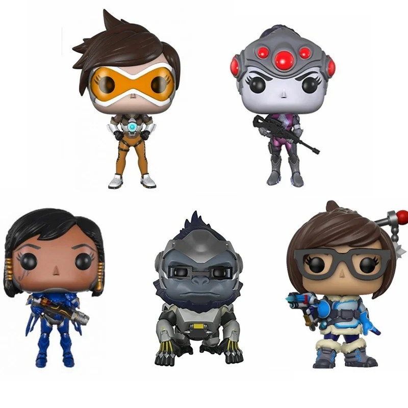 FUNKO POP OW Rye Pioneer Tracer #92, видорассеиватель #94 PHARAH #95 WINSTON #97 MEI #180, солдаты, игрушка для детей, подарок