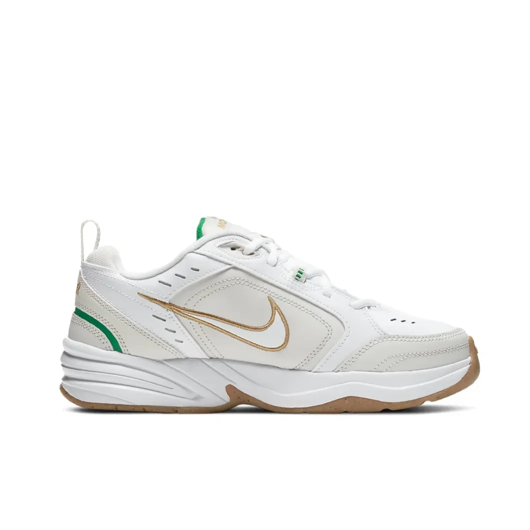 Nike Original Air Monarch 4 LowMen's and Women's Classic Retro Thick Shoes Cushioned Comfort Sneakers Maple Leaf Yellow Colorway