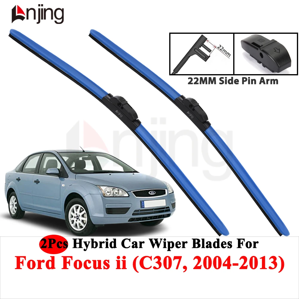LNJING Bunte Scheibenwischerblätter für Ford Focus MK2 C307 2004-2013