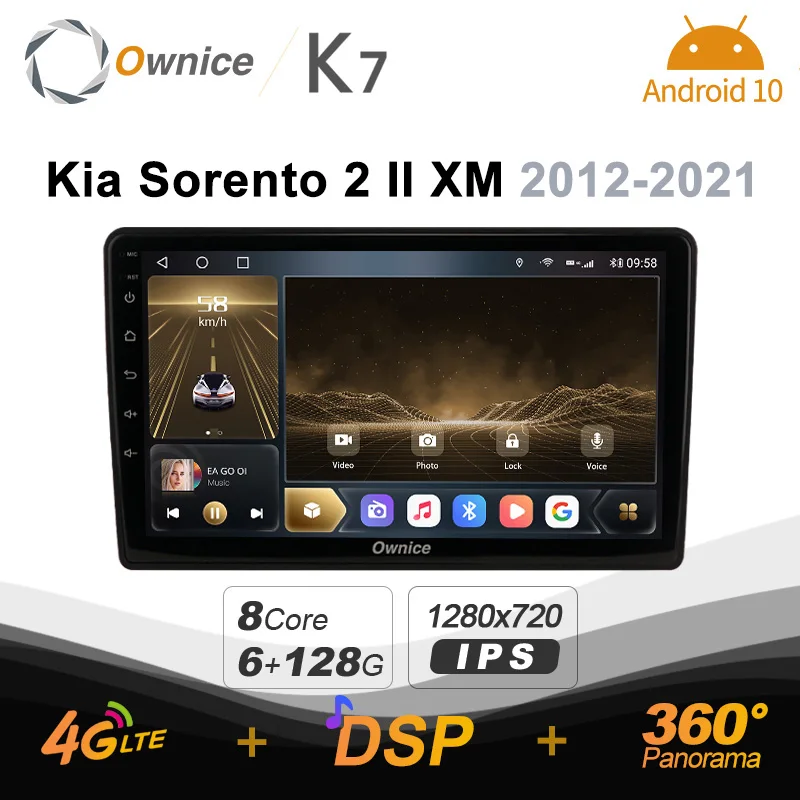 K7 Ownice 6G Ram 128G Rom Android 10.0 Car radio setero for Kia RIO YB KX Cross 2016 - 2020 Auto Audio 360 Panorama Optical | Автомобили и