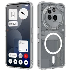 ELVEV Magnetic Anti-Fingerprint Transparent Phone Case for Nothing Phone (3a) (Transparent)