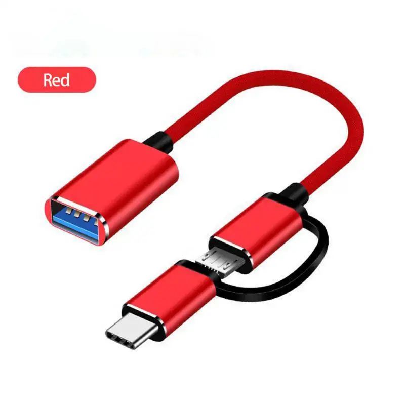 USB-C Auf USB 3.0 OTG Adapter 2-in-1 – Mit LED-Anzeige, Unterstützt Audio & Daten, Für Maus, Tastatur, Stick