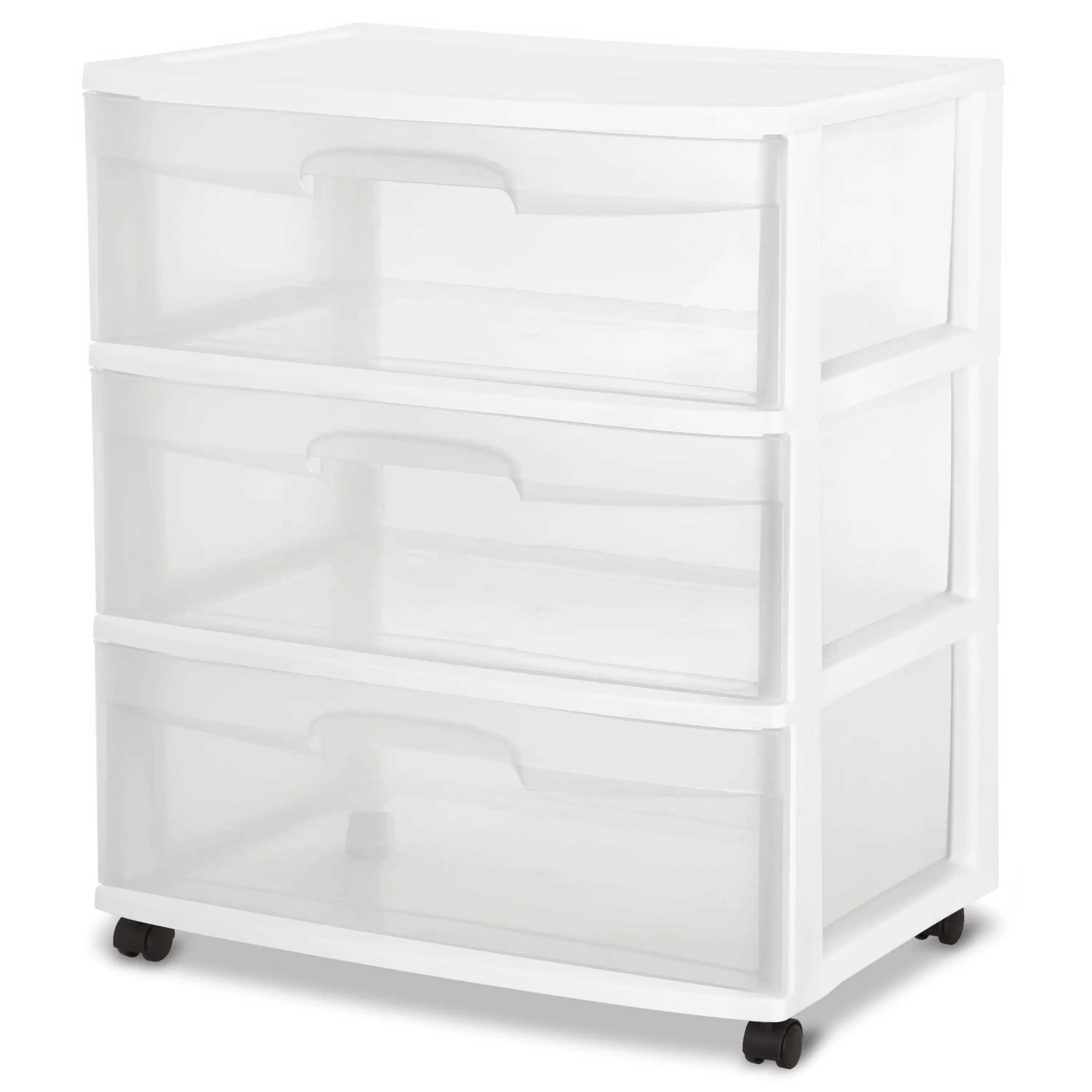 

Wide 3 Drawer Cart White