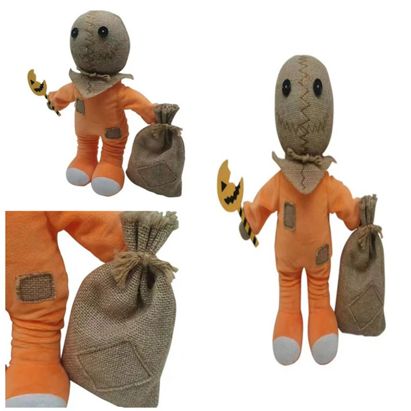 

Movie Trick 'r Treat Sam Cosplay Plush Toy Doll Kawaii Cartoon Print Prop Xmas Gifts