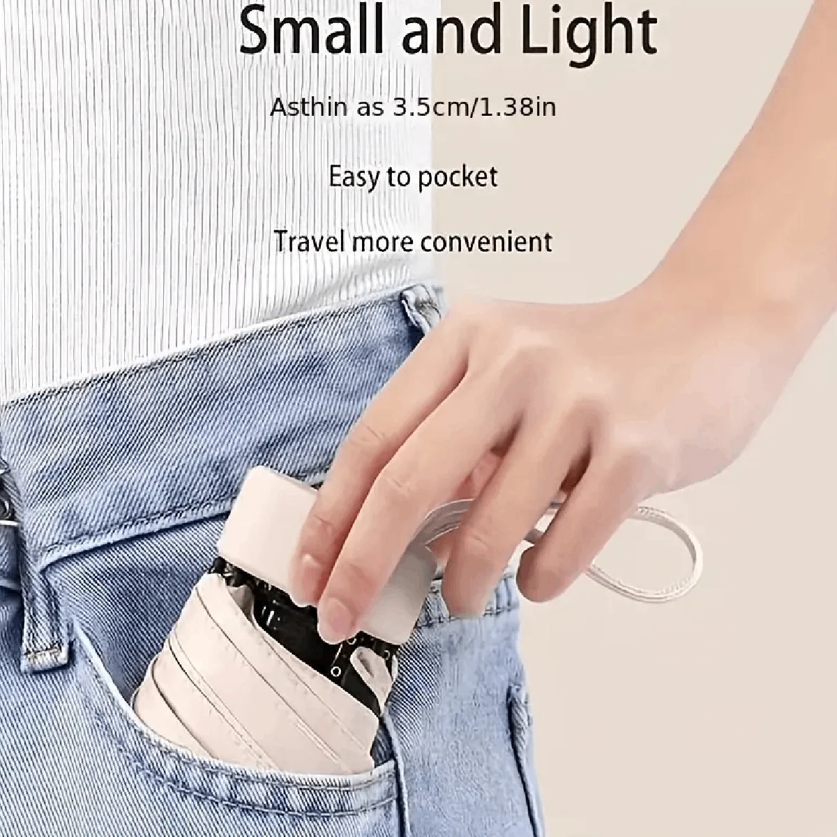 Simple Travel Portable Ultra-light Sixfold UV-resistant Mini Umbrella 1pc
